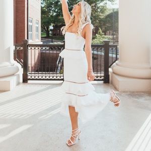 NBD X Revolve Haze Midi Dress Ivory
